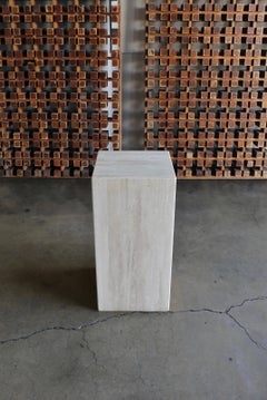 Travertine Pedestal, circa 1980