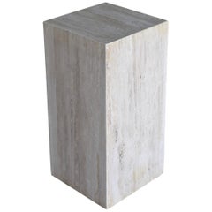 Travertine Pedestal, circa 1980