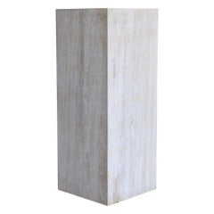 Travertine Pedestal, circa 1980