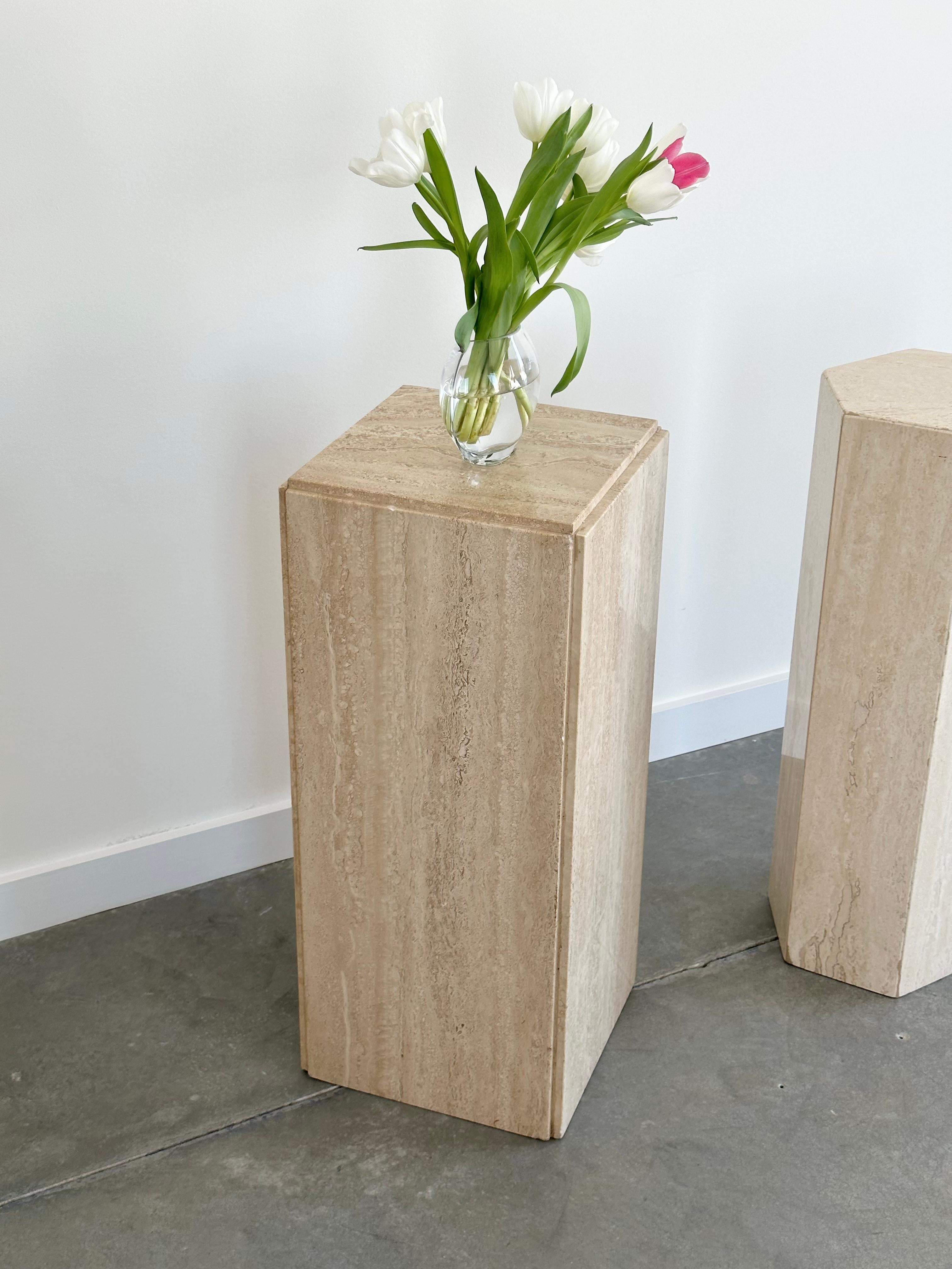 travertine plinth