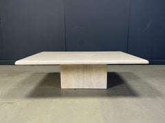 Travertine rectangular Coffee Table 1970s, Italy
