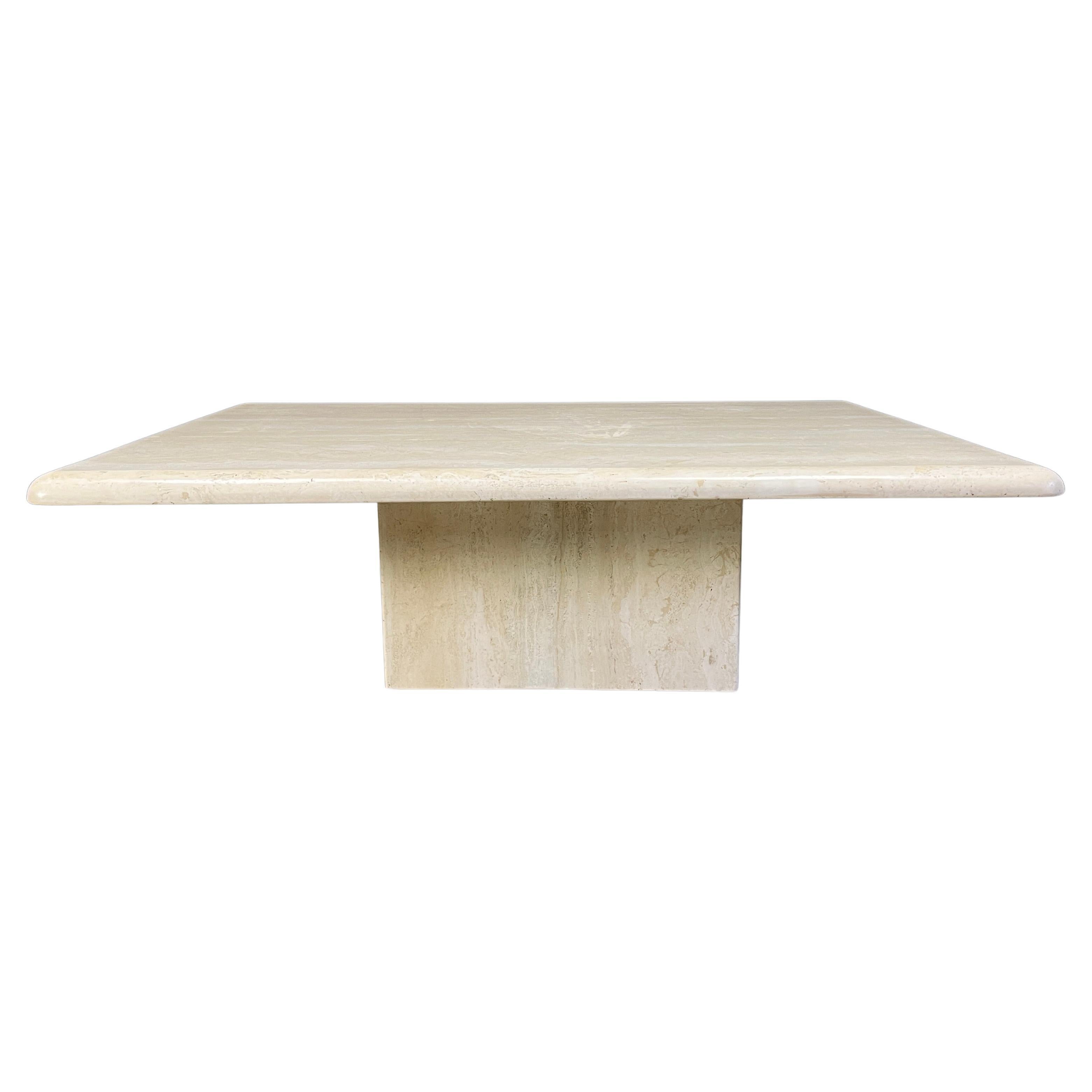 Travertine rectangular Coffee Table 1970s, Italy