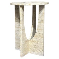 Travertine Round Coffee Table - Travertine Side Table - Travertine End Table