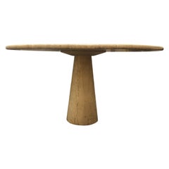 Travertine Round Dining Table circa 1970
