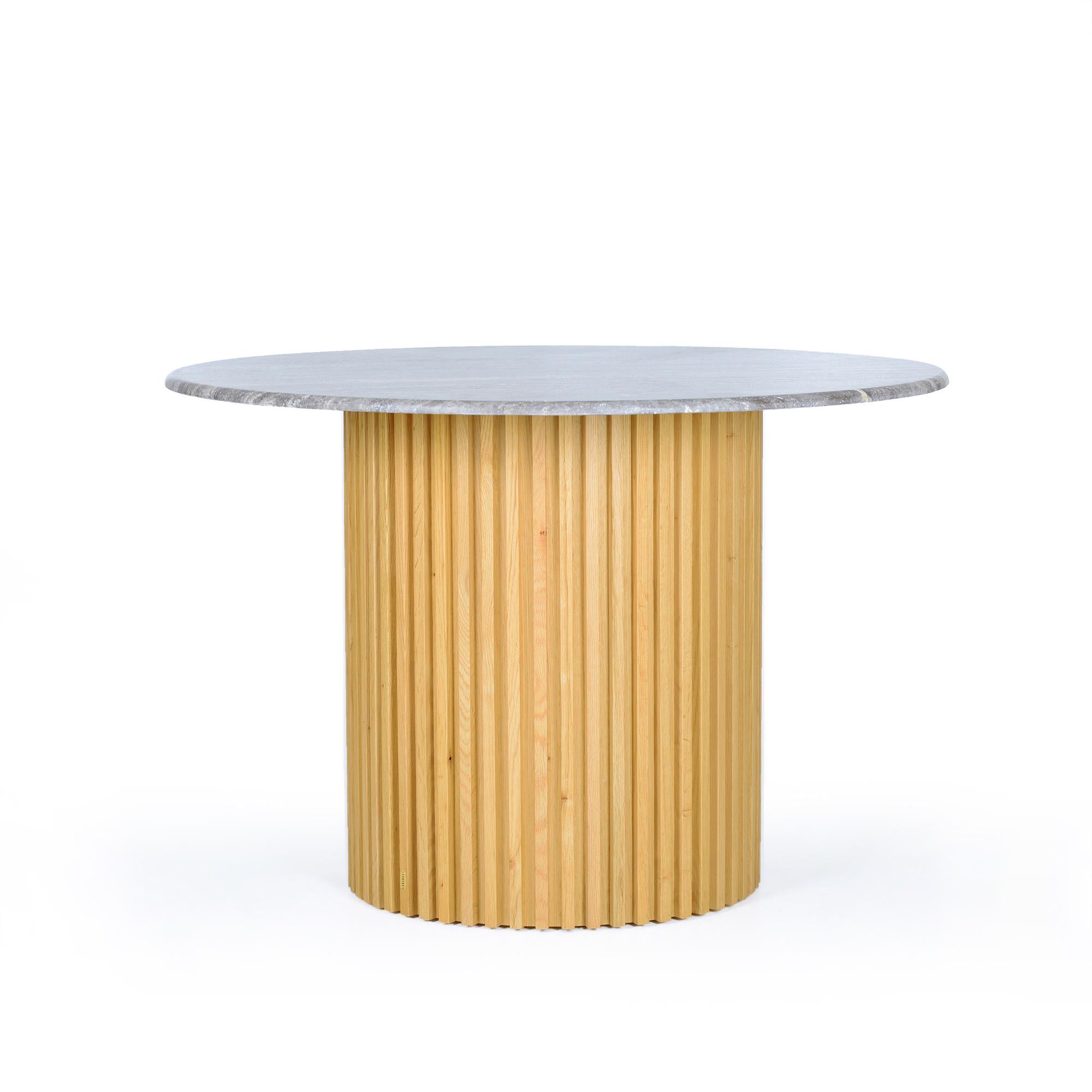 Turkish Travertine Round Table – DOCIA For Sale
