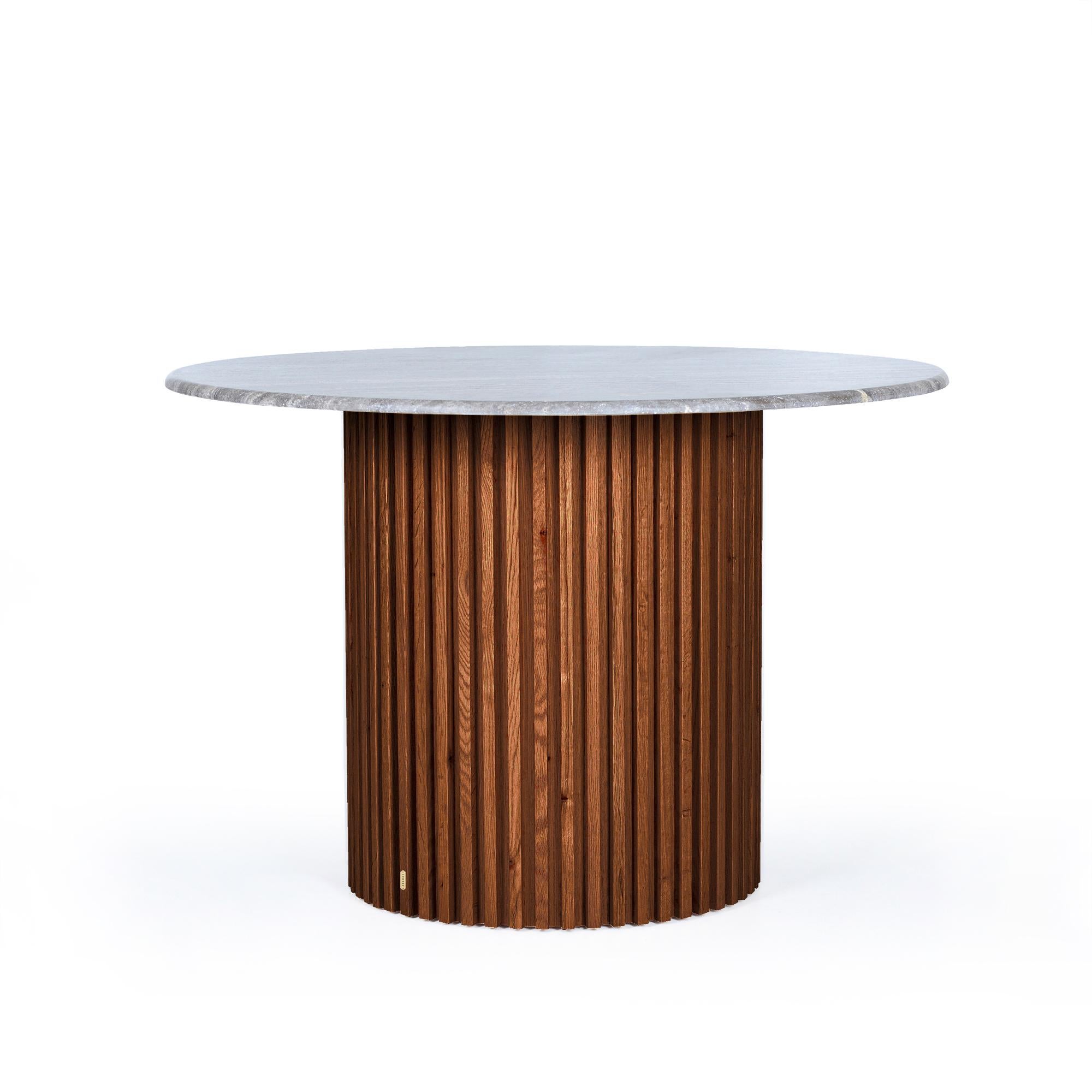 Turkish Travertine Round Table – DOCIA For Sale