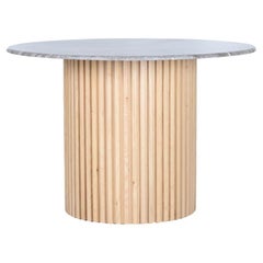 Travertine Round Table – DOCIA
