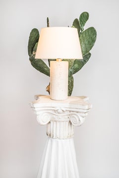 Travertine Sculpted Table Lamp by Brajak Vitberg