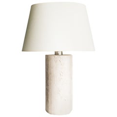 Travertine Sculpted Table Lamp by Brajak Vitberg