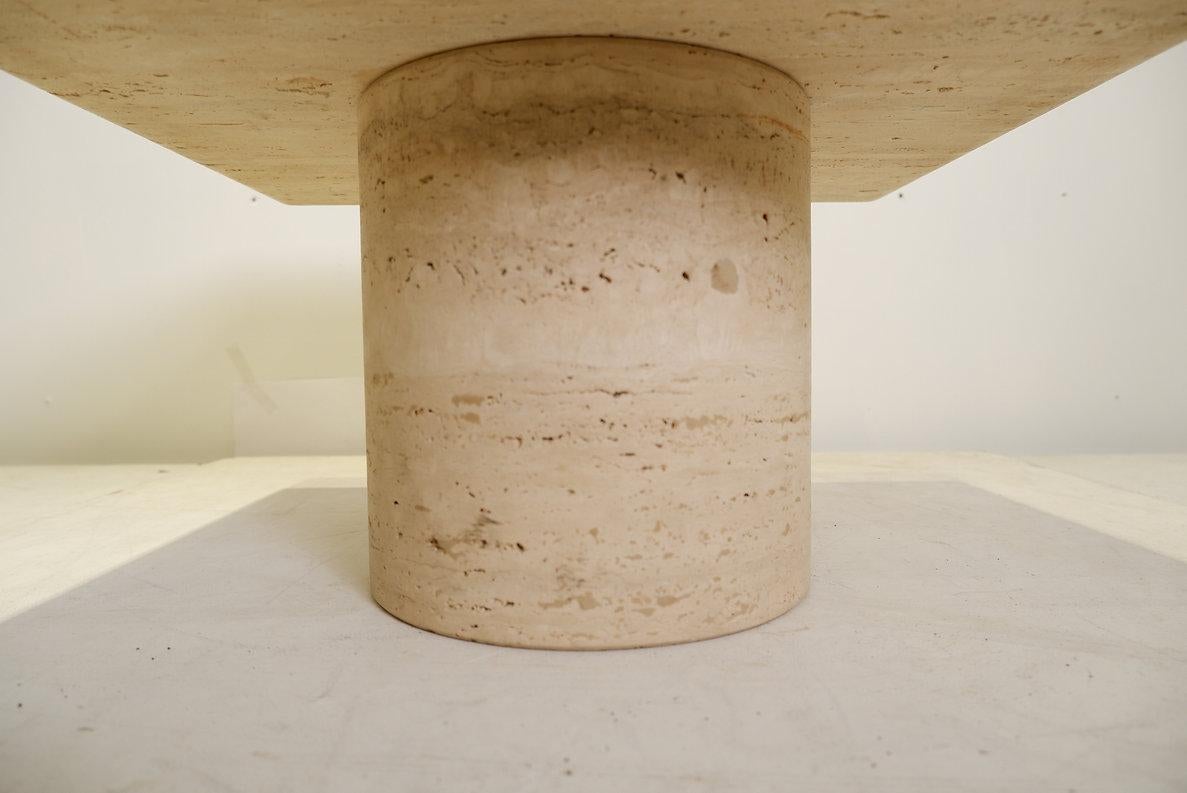 Mid-Century Modern Travertine Side Table by Angelo Mangiarotti, Up and Up For Sale