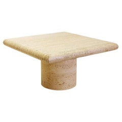 Retro Travertine Side Table by Angelo Mangiarotti, Up and Up