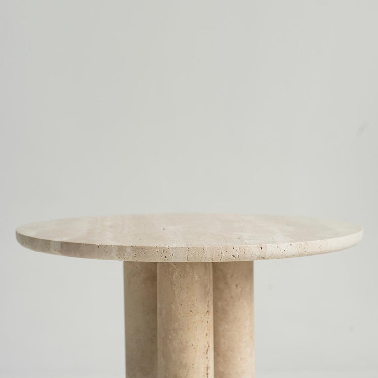 Travertine Side Table For Sale at 1stDibs
