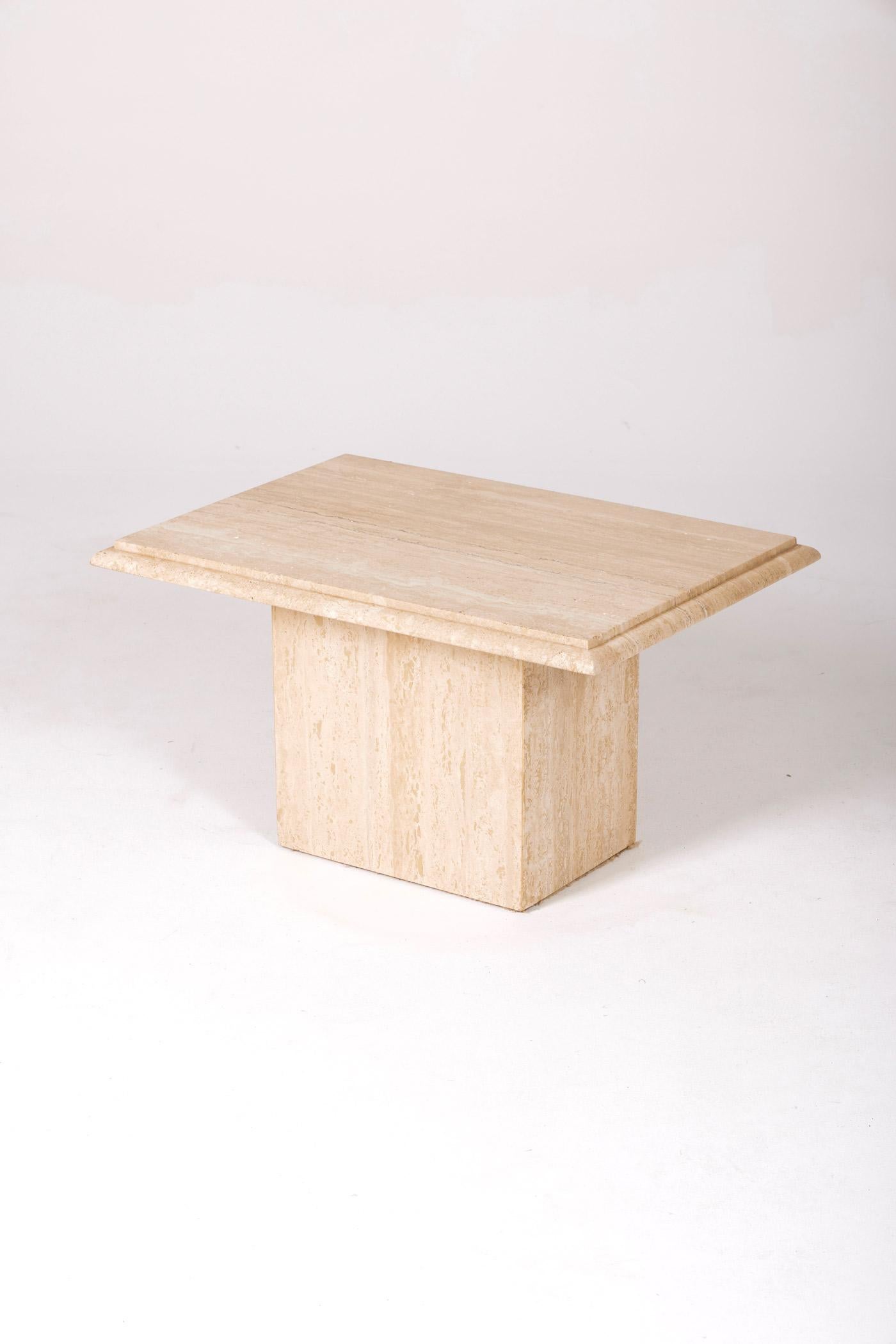 Travertine side table 1