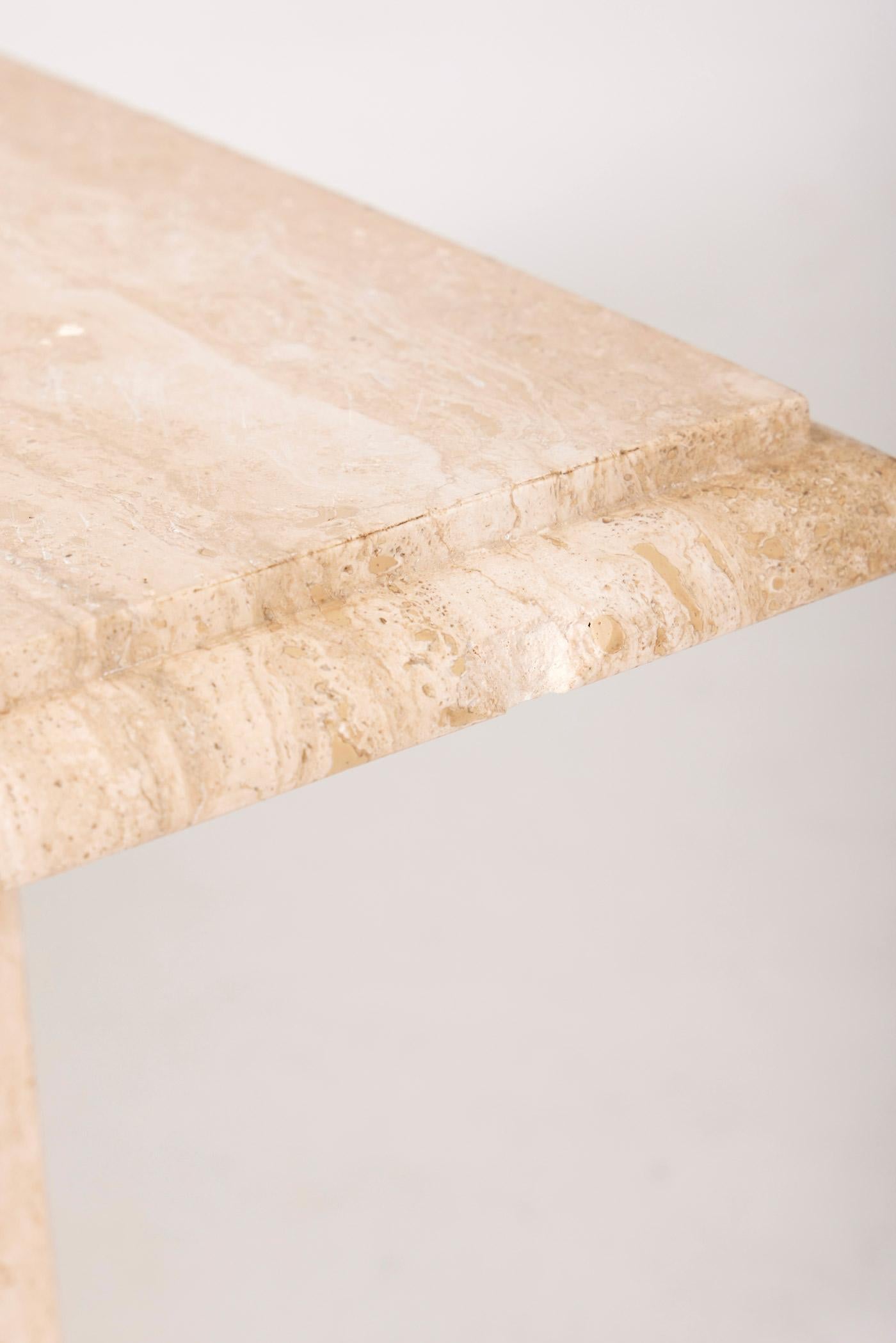 Travertine side table 2