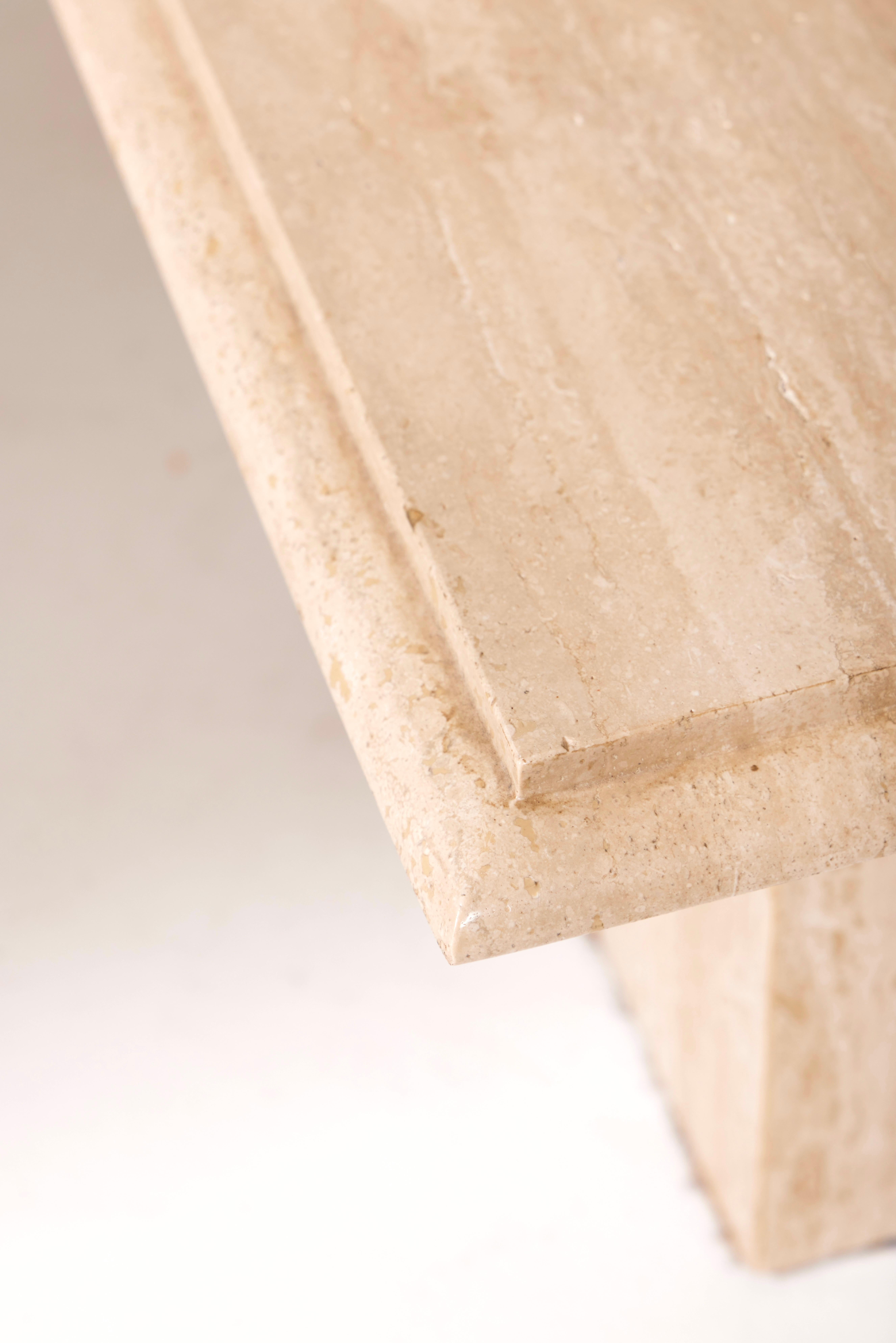 Travertine side table 3