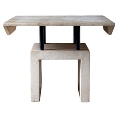 Vintage Travertine Side Table, late 20th Century