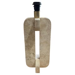 Travertine Single Pieced Puzzle Design Lamp, Italy, Mid Century