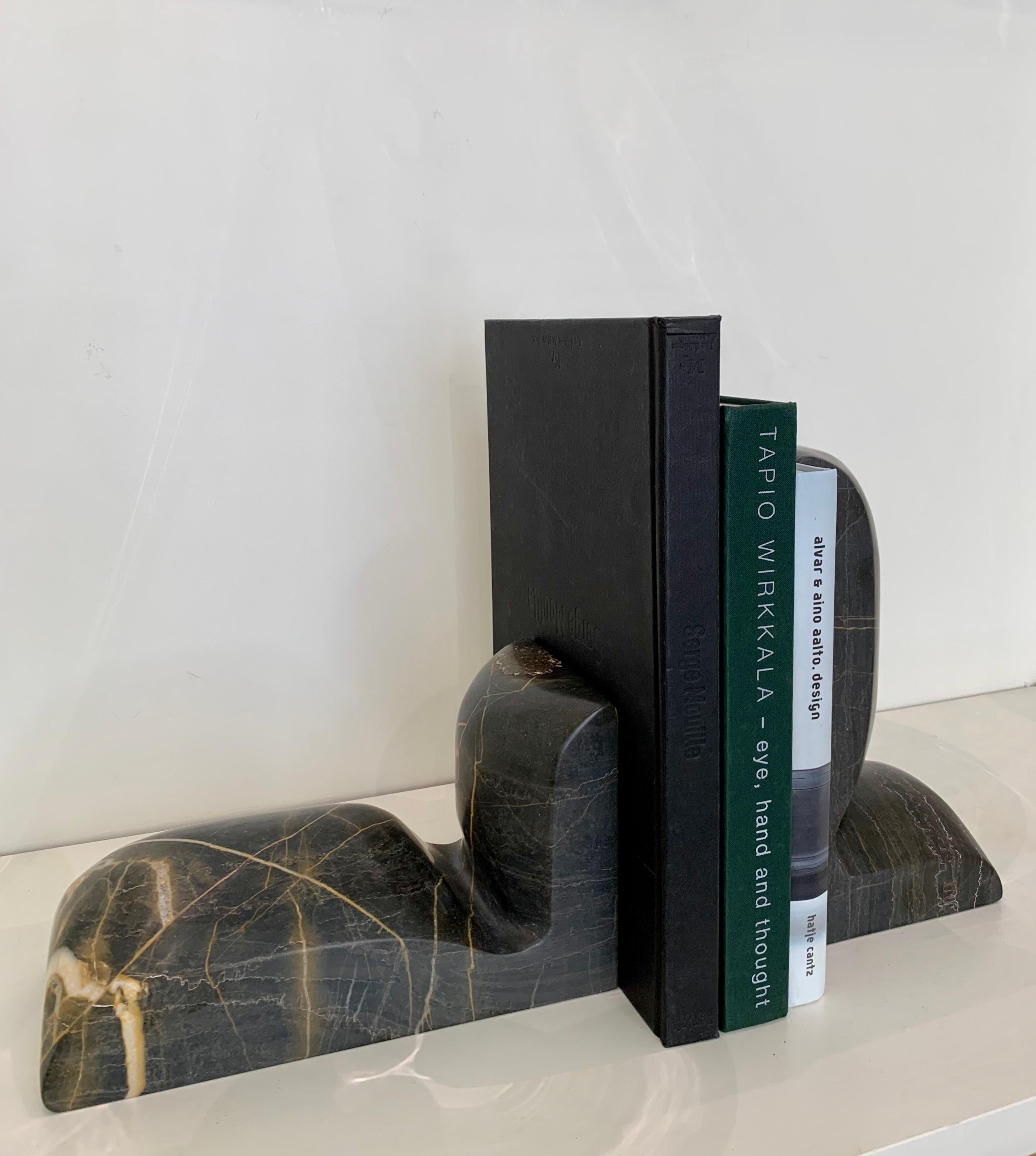 Travertine 'SLO' Book Ends by Christophe Delcourt by Collection Particulière 1