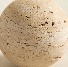 TRAVERTINE SPHERE, Sahi Natural Stone Ball, Book Shelf and Coffee Table Decor