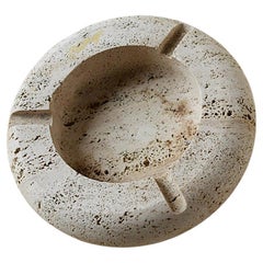 Travertine Stone Ashtray or Vide Poche, 1970s, France