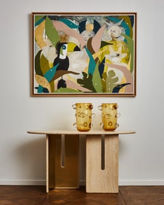 Travertine Stone Console by Studio Glustin