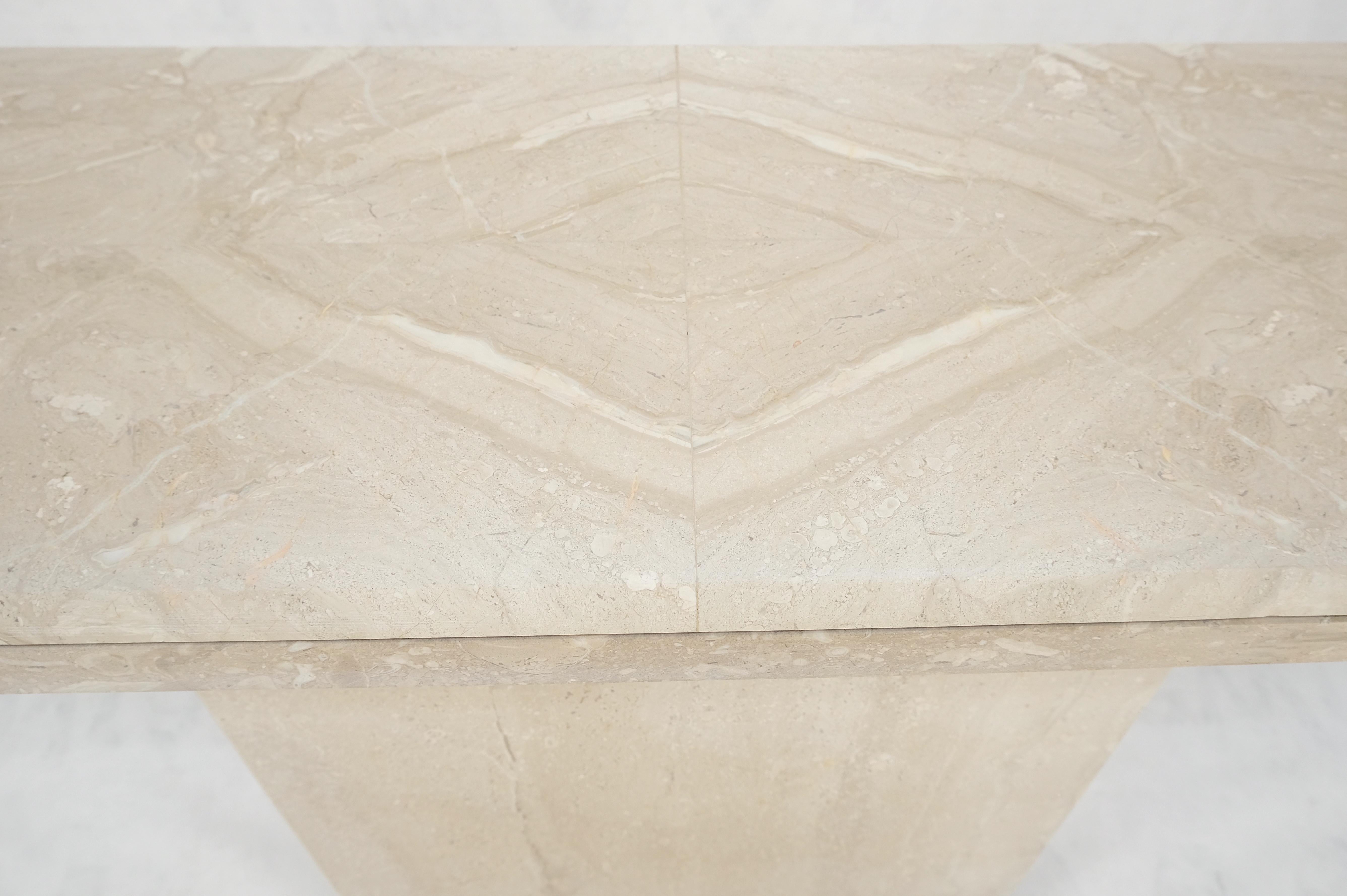 Travertine Stone Marble Italian Mid Century c1970s Console Sofa Table MINT For Sale 11