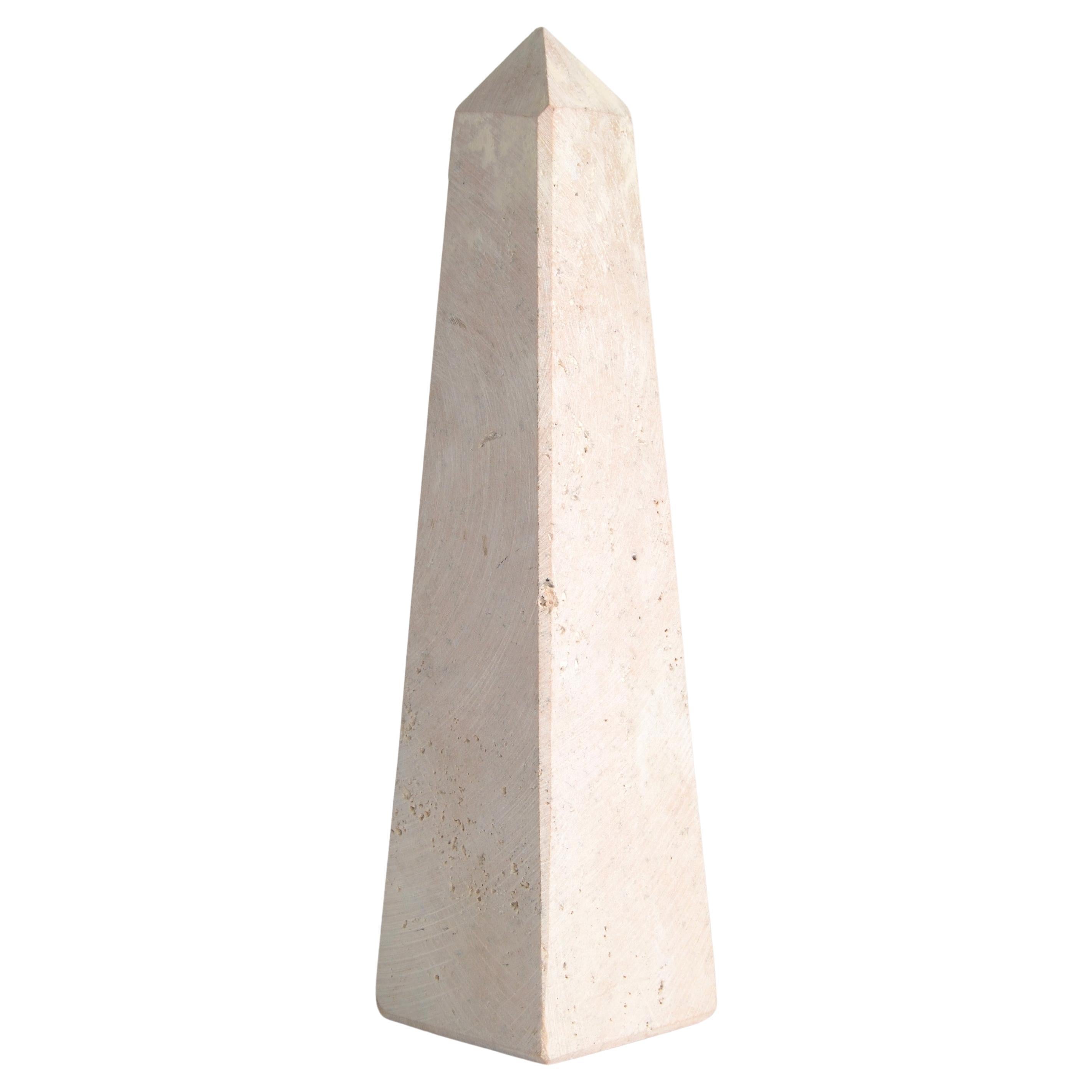 Travertine Stone Mediterrane Mid-Century Modern Obelisks Grand Your Style  For Sale