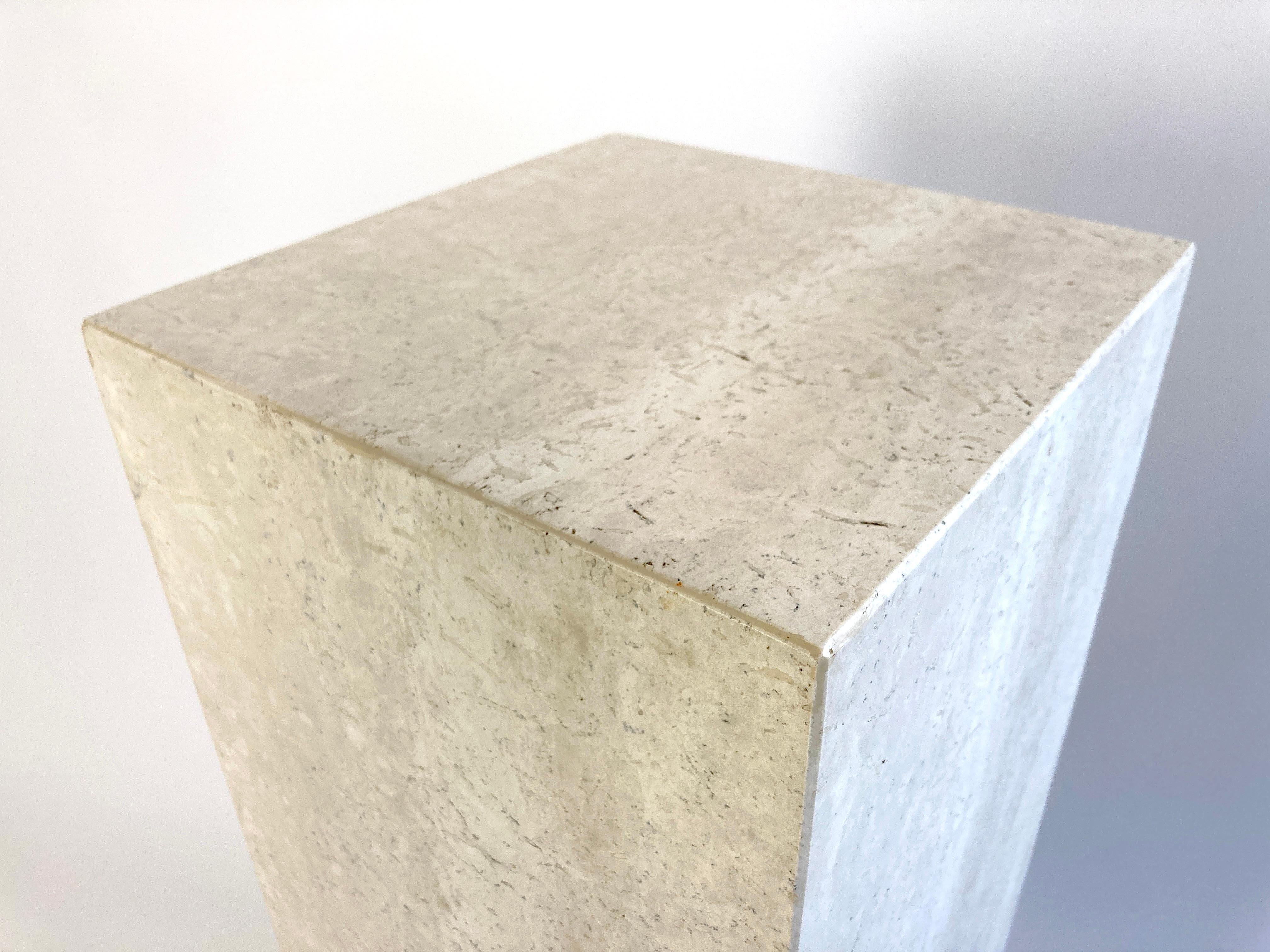 Travertine Stone Plinth / Pillar / Plant Stand 1