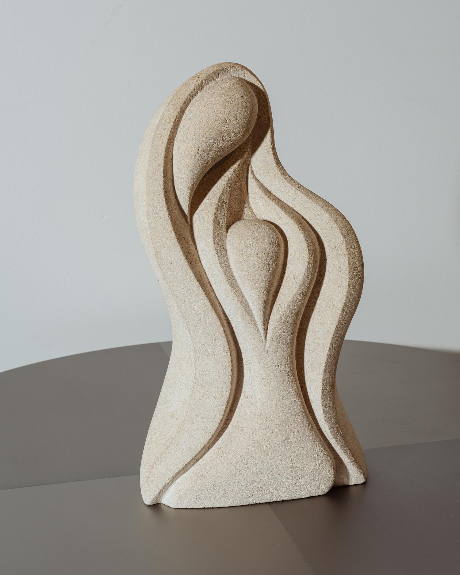 Francese Travertine stone sculpture, Albert Tormos, 1980s in vendita