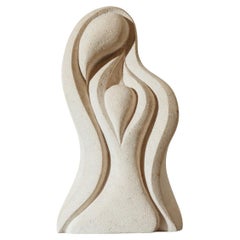 Travertine stone sculpture, Albert Tormos, 1980s