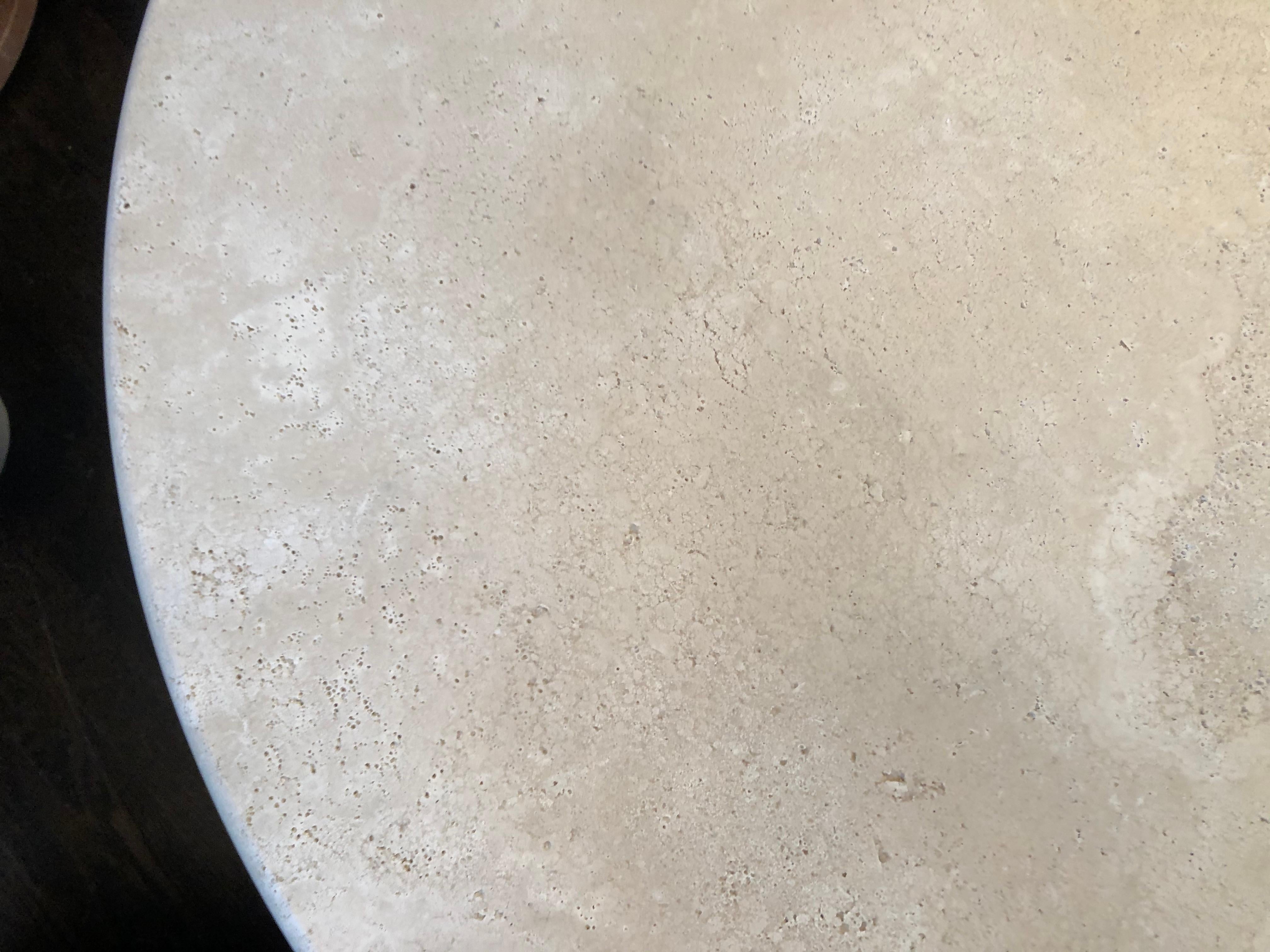 Modern Travertine  Table by Le Lampade For Sale