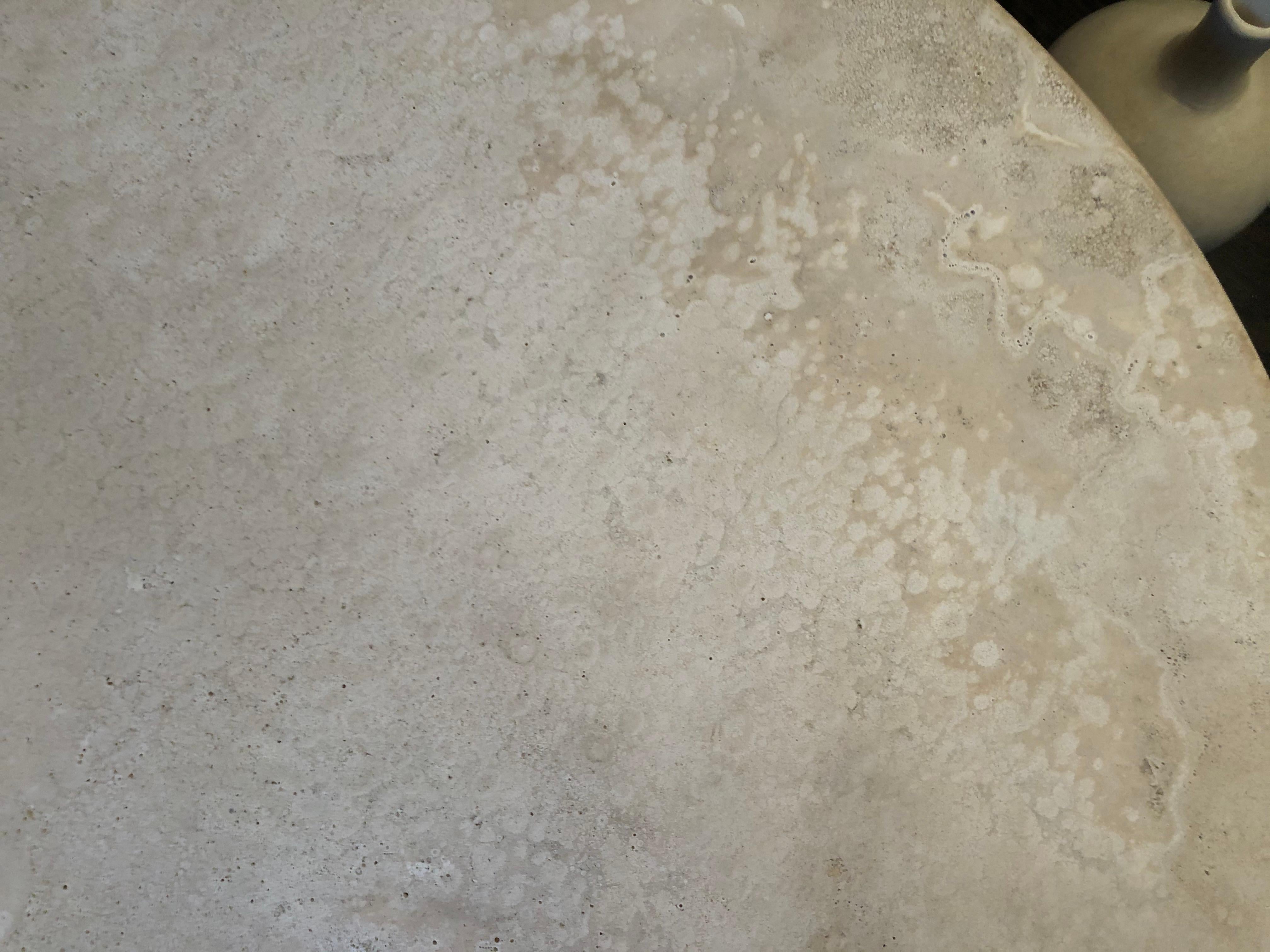 Italian Travertine  Table by Le Lampade For Sale