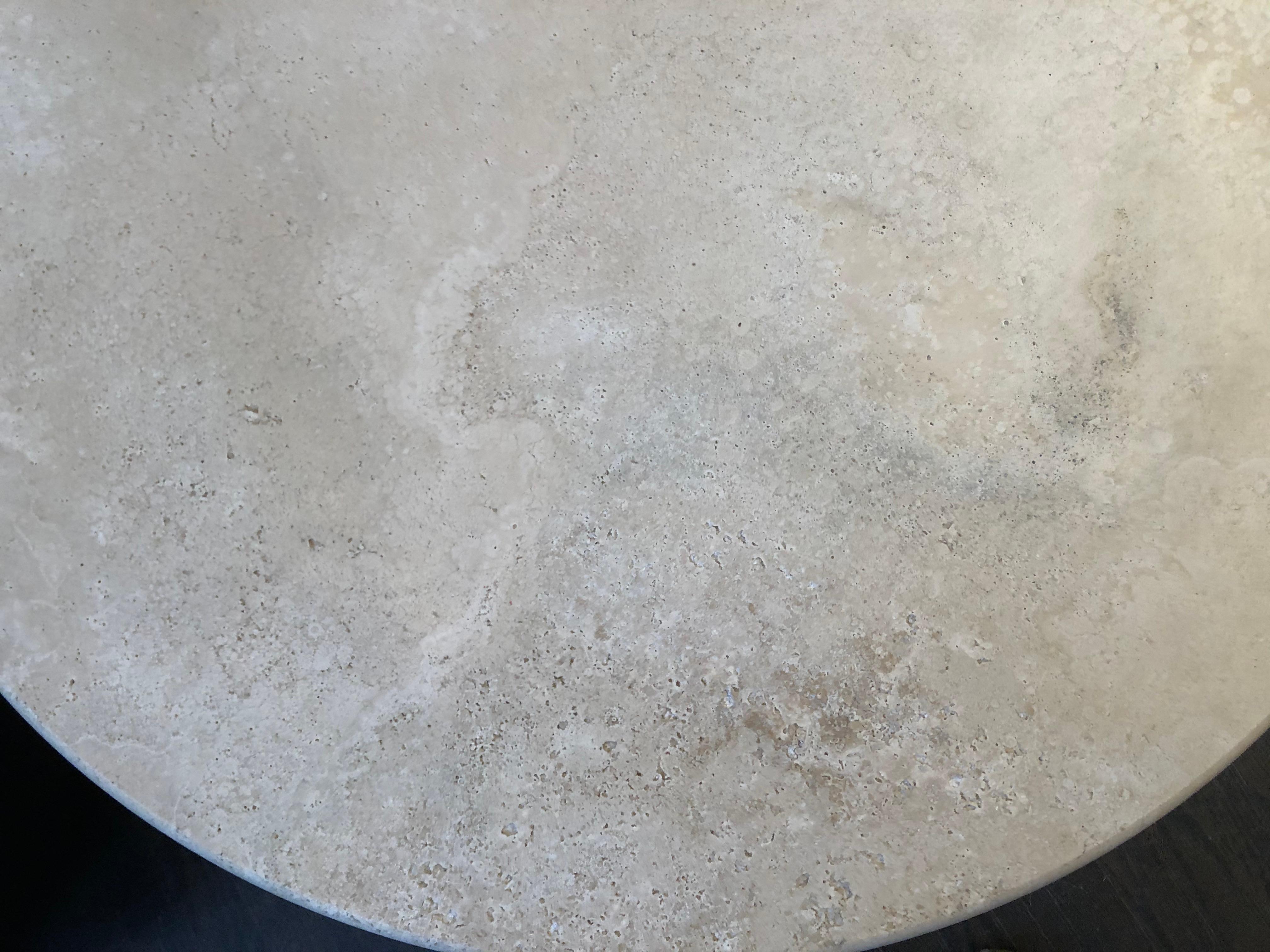 Travertine  Table by Le Lampade In New Condition For Sale In Sag Harbor, NY