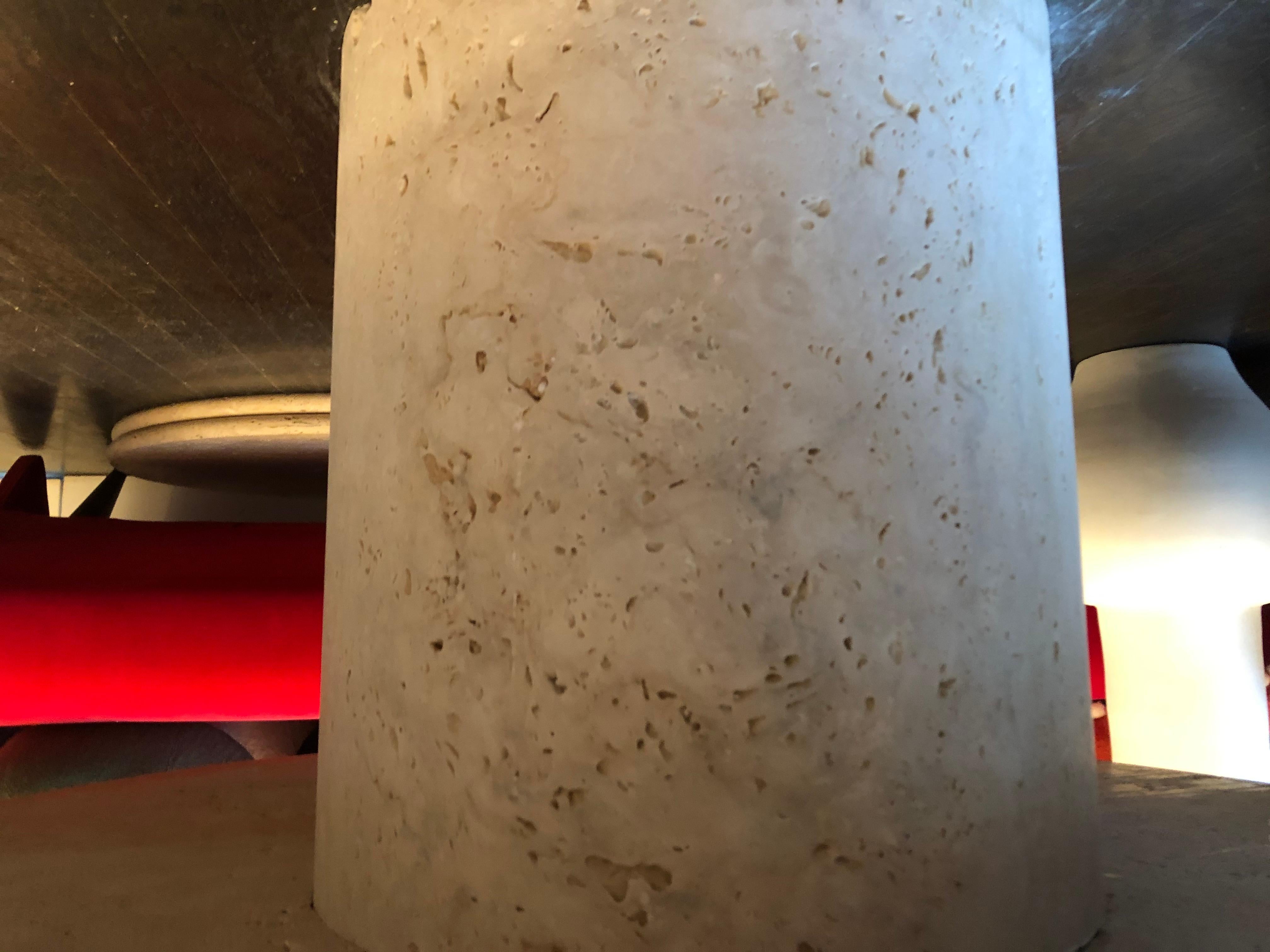 Contemporary Travertine  Table by Le Lampade For Sale