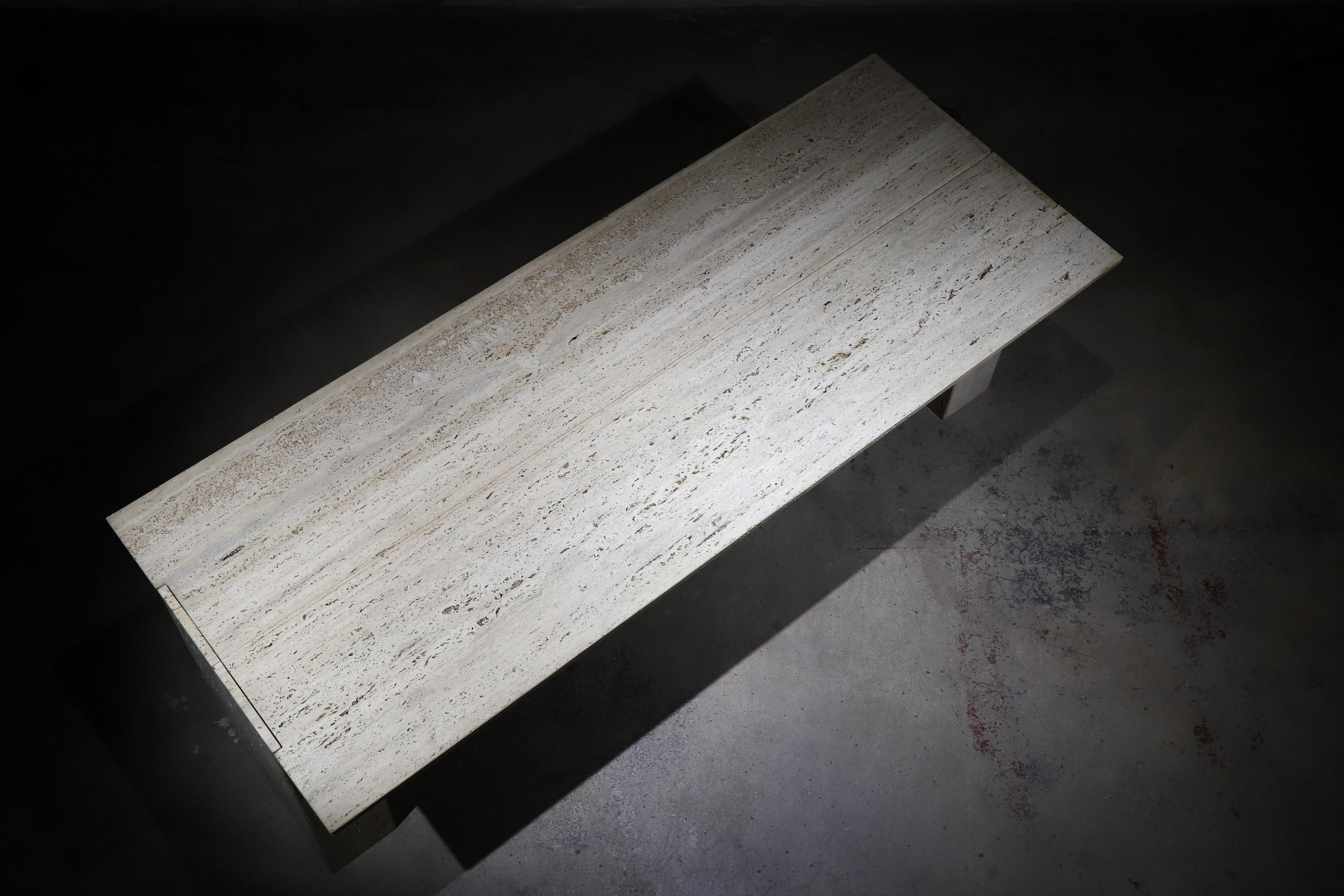 Travertine Desk or Dining Table 3