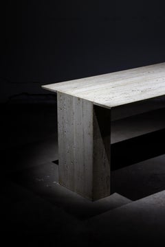 Travertine Desk or Dining Table