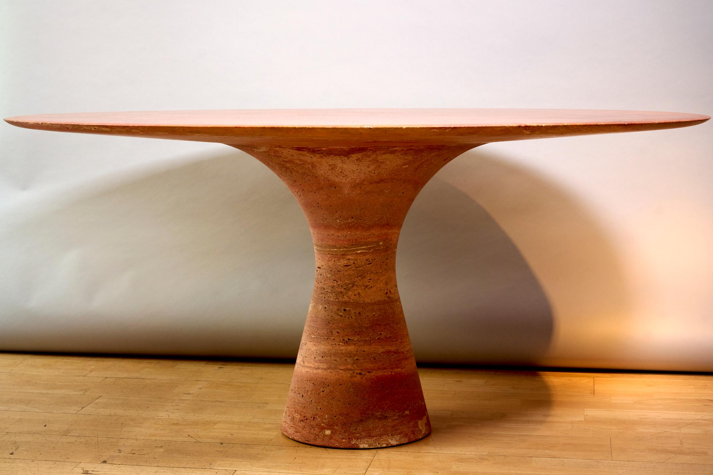 Mid-Century Modern Travertine table For Sale