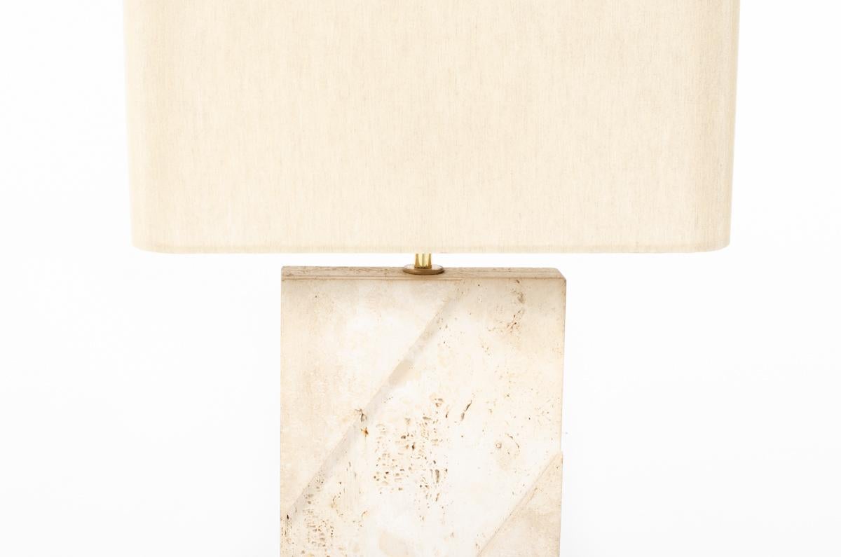 20th Century Travertine Table Lamp, 1970s  For Sale
