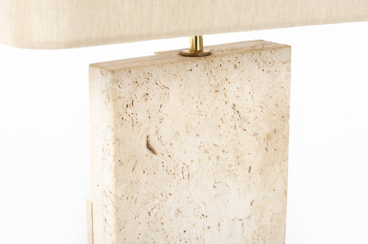Travertine Table Lamp, 1970s  For Sale 3