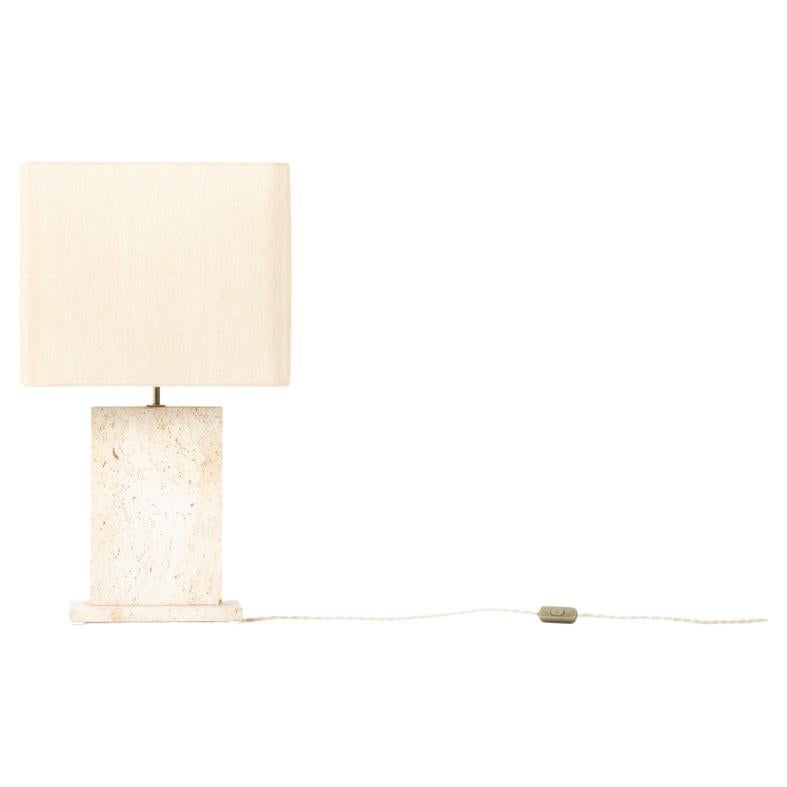 Travertine Table Lamp, 1970s  For Sale