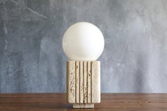 Travertine Table Lamp Attributed to Fratelli Mannelli, Italian Design c.1970