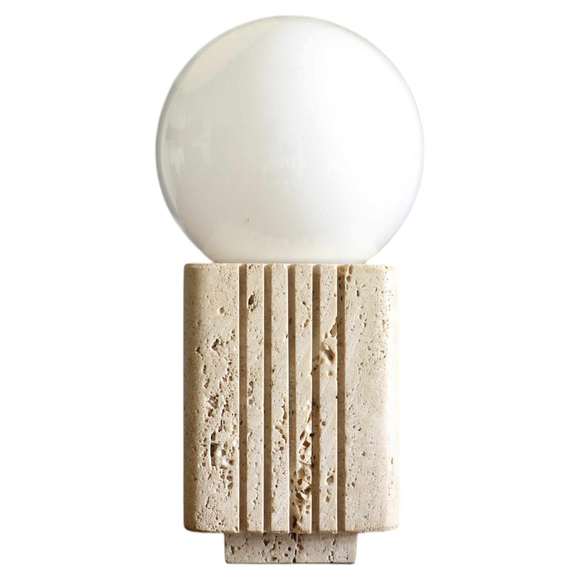 Travertine Table Lamp Attributed to Fratelli Mannelli, Italian Design c.1970