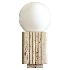 Travertine Table Lamp Attributed to Fratelli Mannelli, Italian Design c.1970