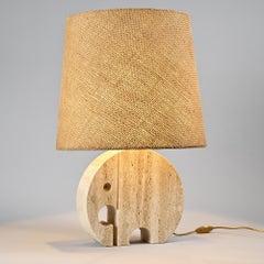 Travertine Table Lamp by Fratelli Manelli, circa 1970