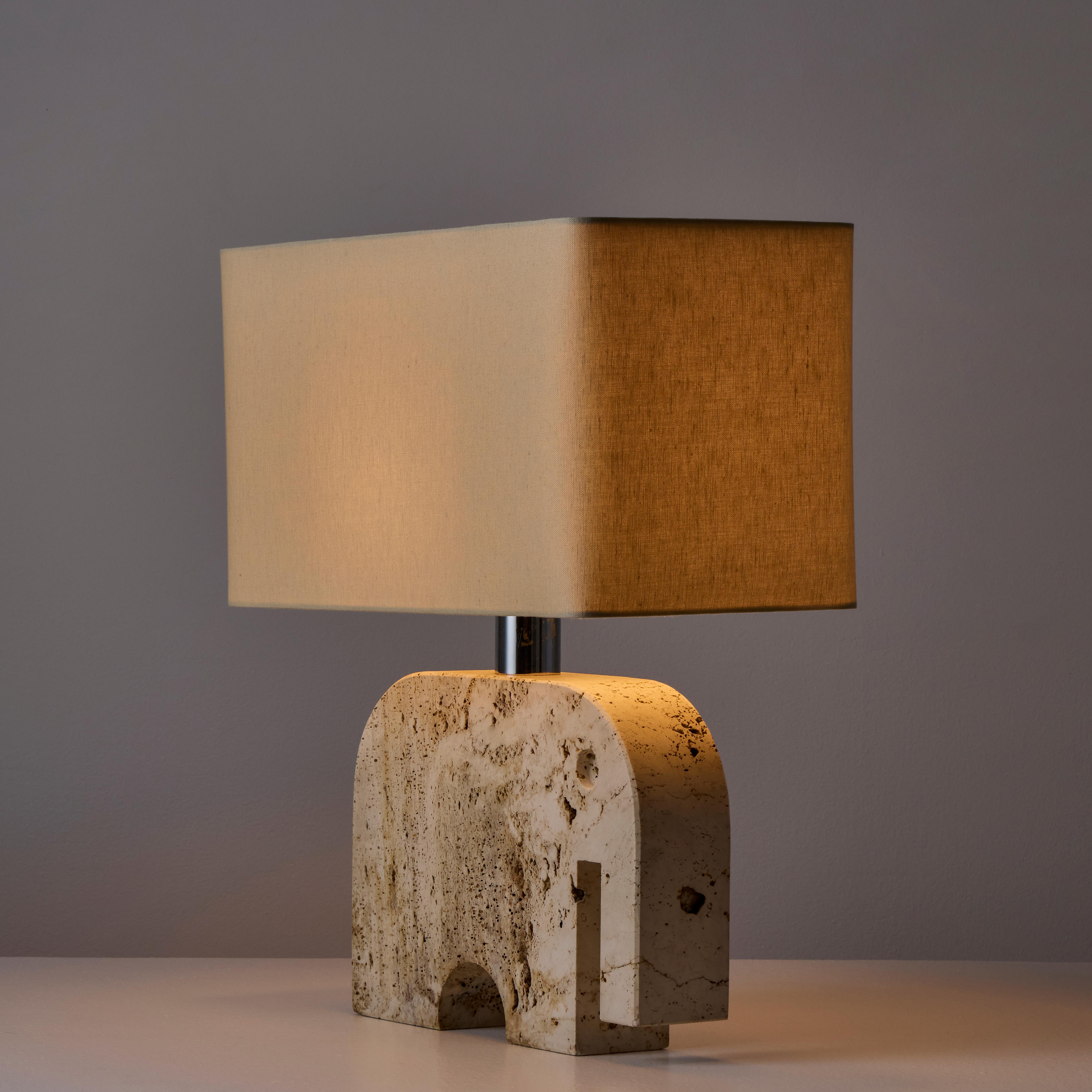 Travertine Table Lamp by Fratelli Manelli For Sale 4