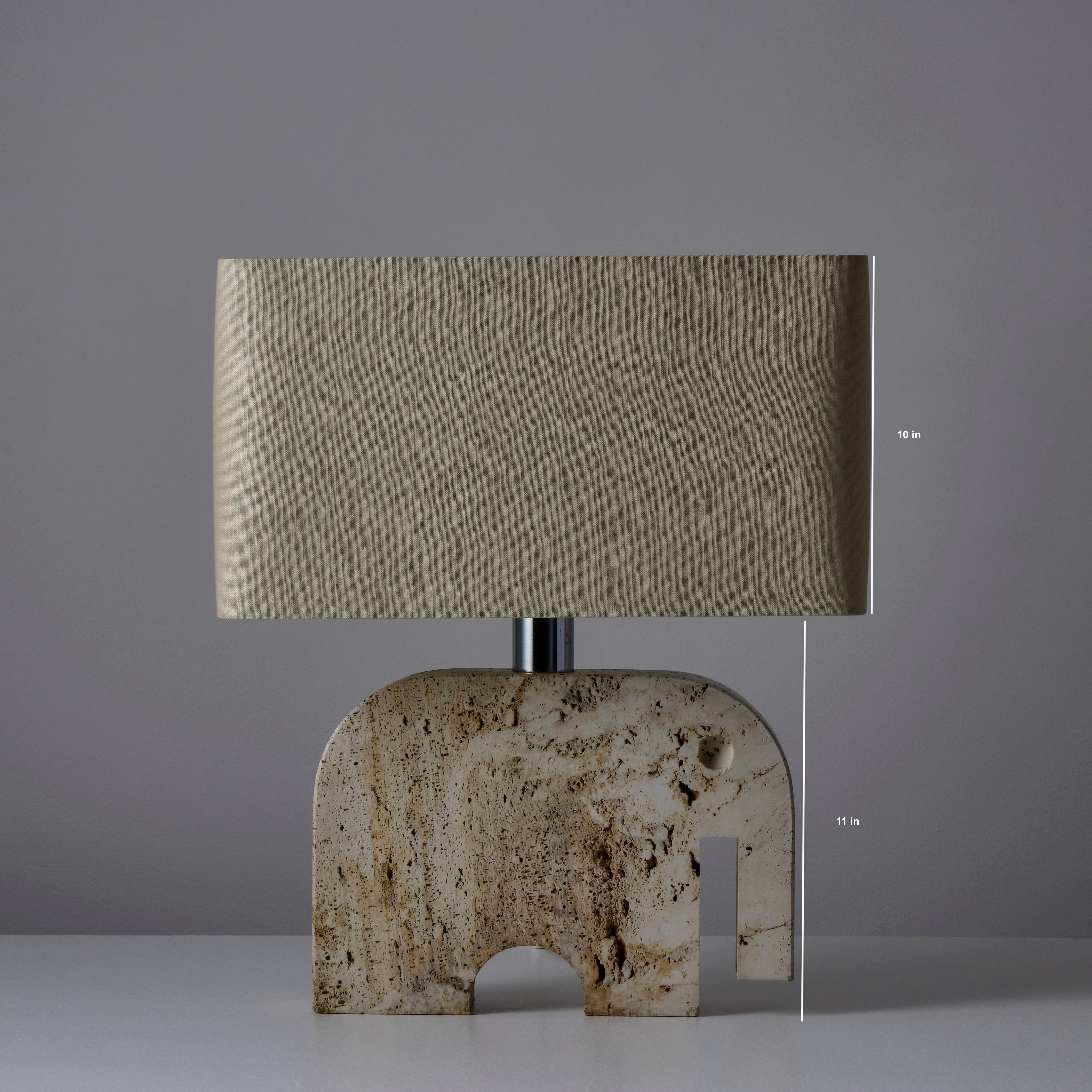 Travertine Table Lamp by Fratelli Manelli For Sale 7