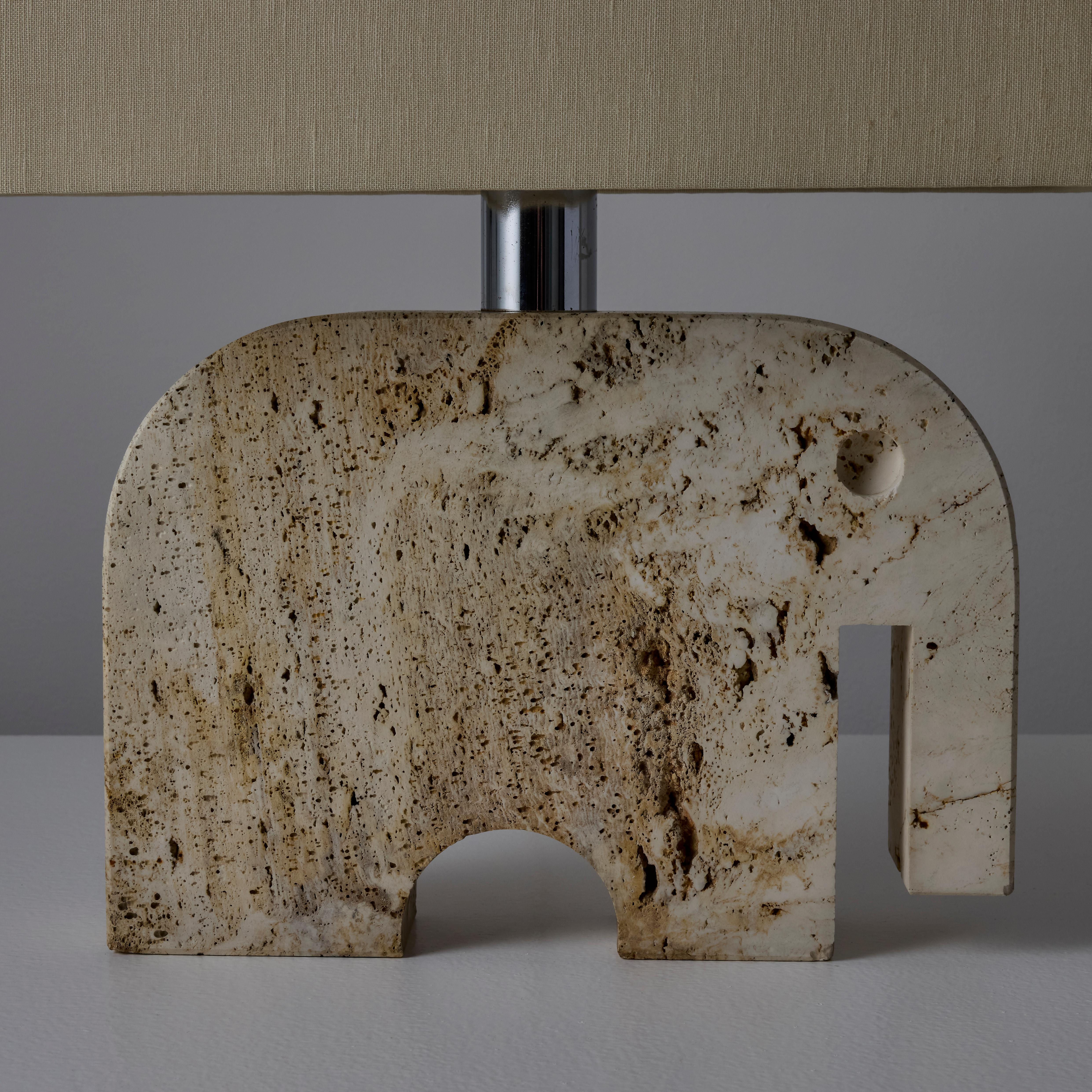 Italian Travertine Table Lamp by Fratelli Manelli For Sale