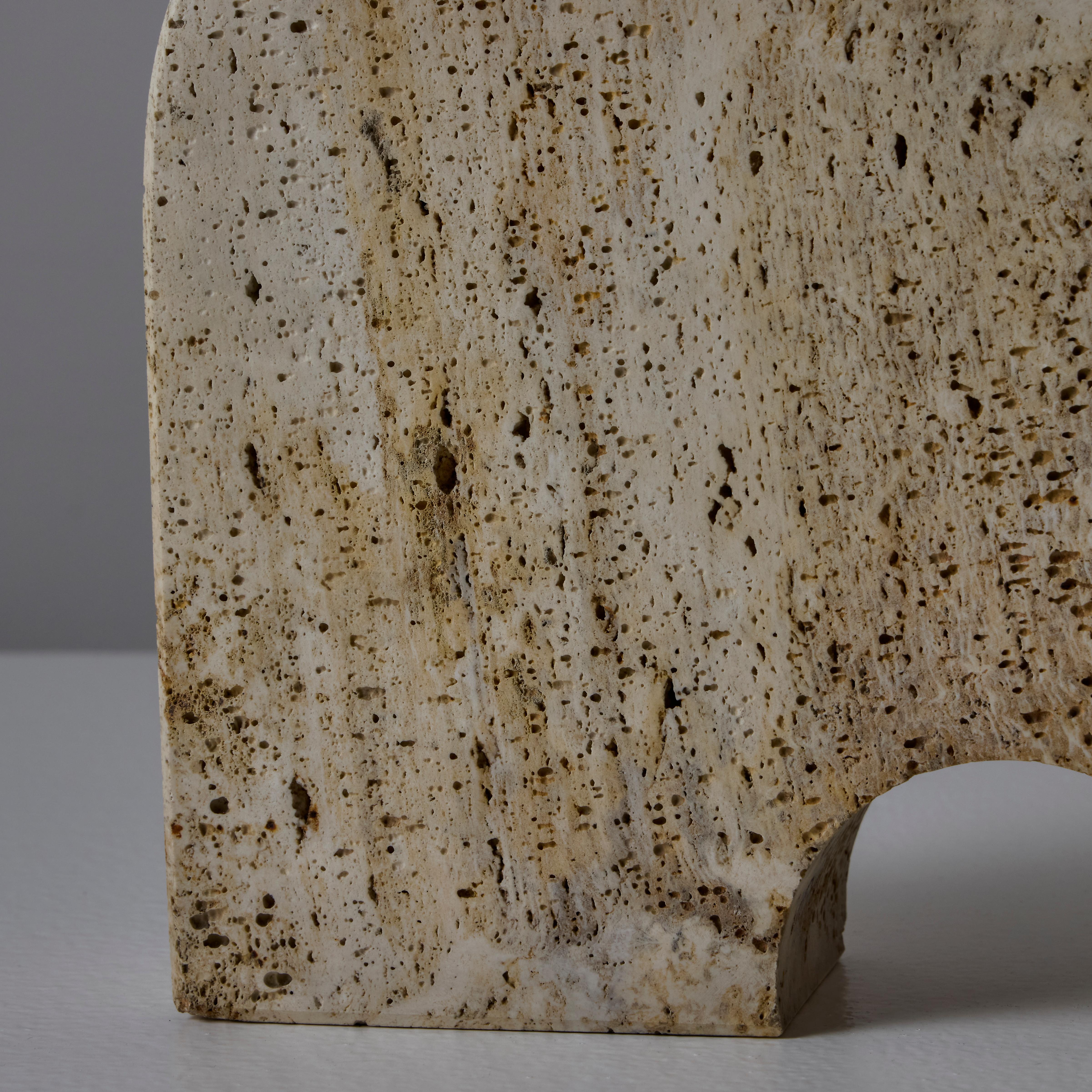 Late 20th Century Travertine Table Lamp by Fratelli Manelli For Sale