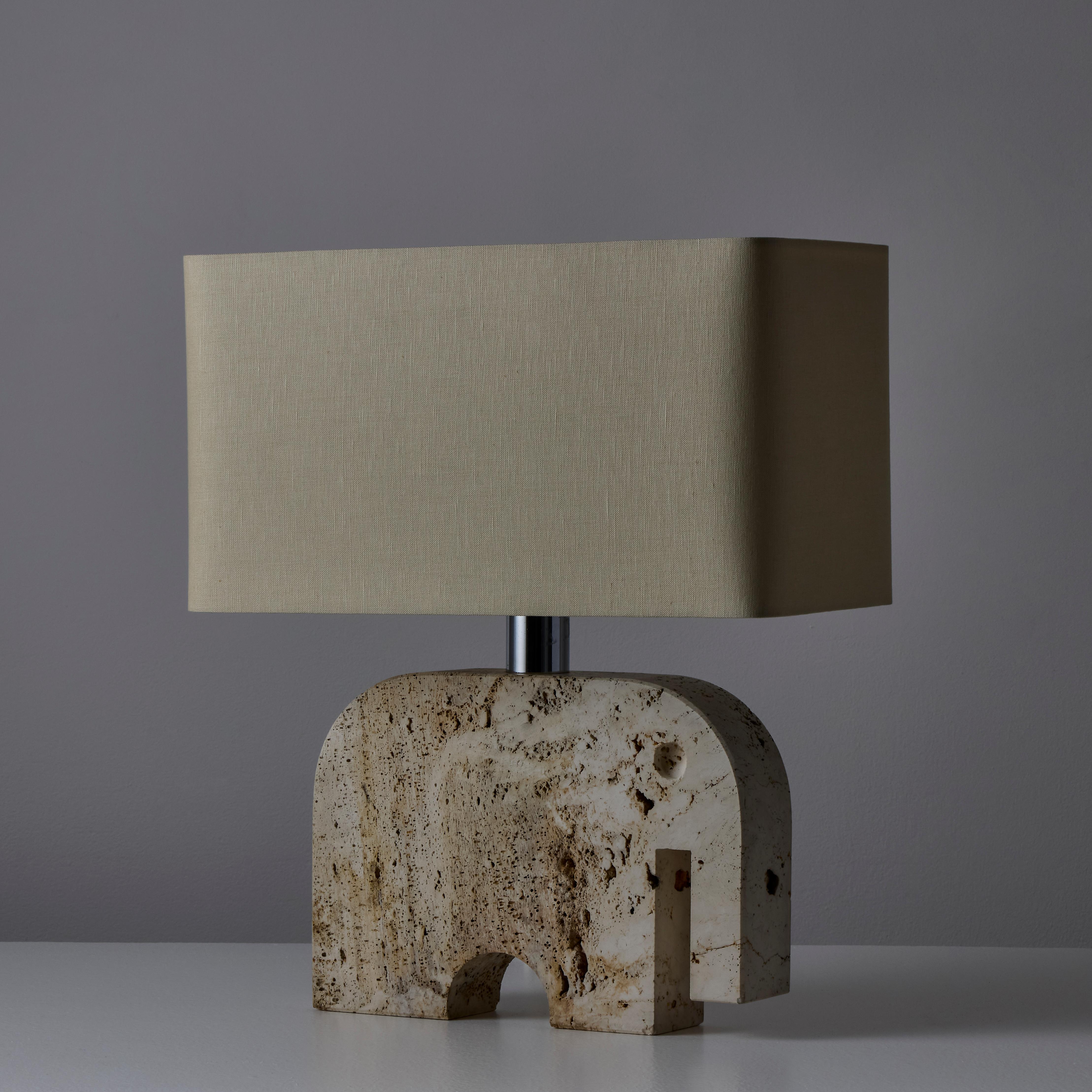 Travertine Table Lamp by Fratelli Manelli For Sale 1