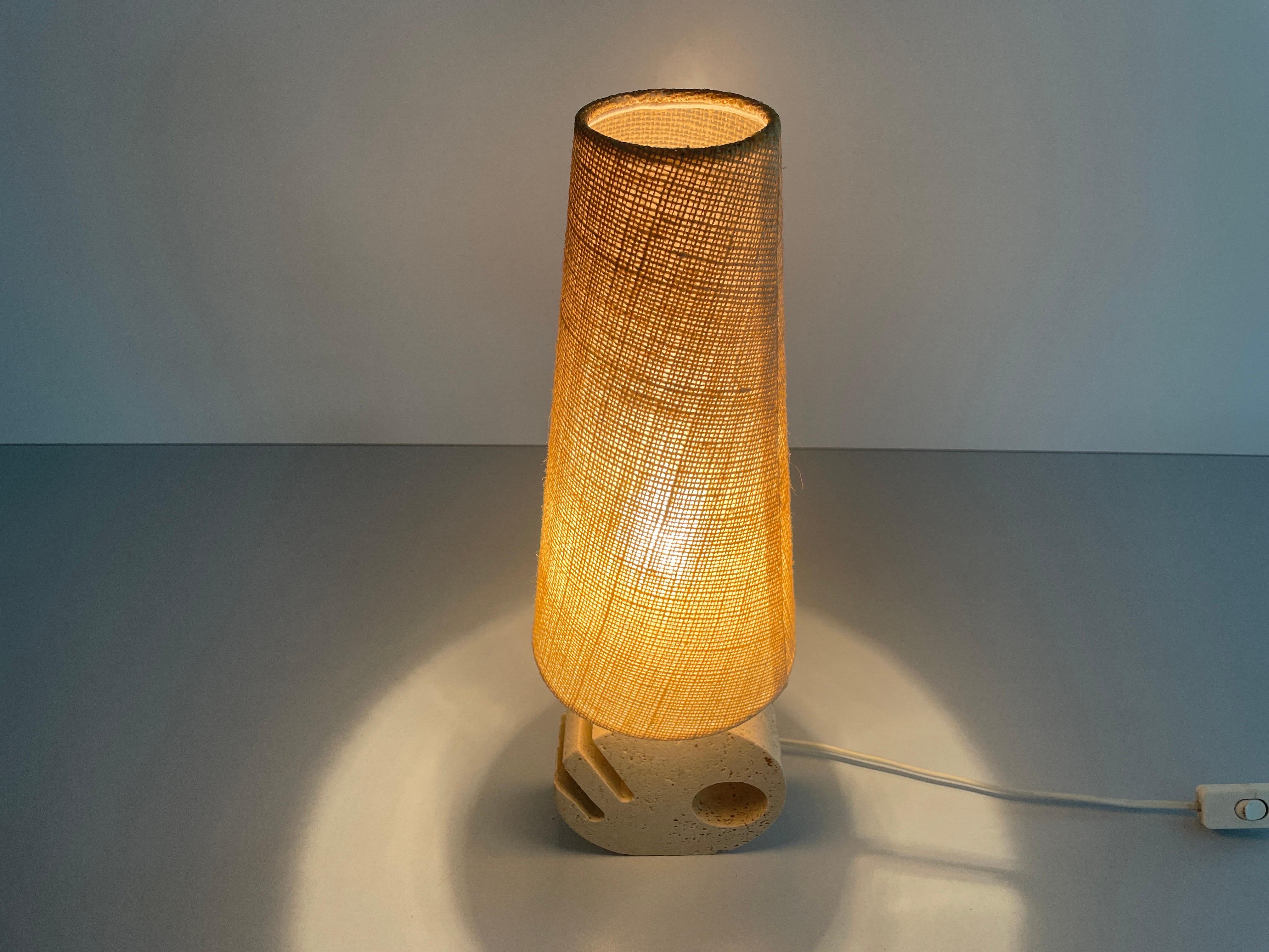 Travertine Table Lamp by Fratelli Mannelli and Luigi Sormani, 1970s, Italy For Sale 7